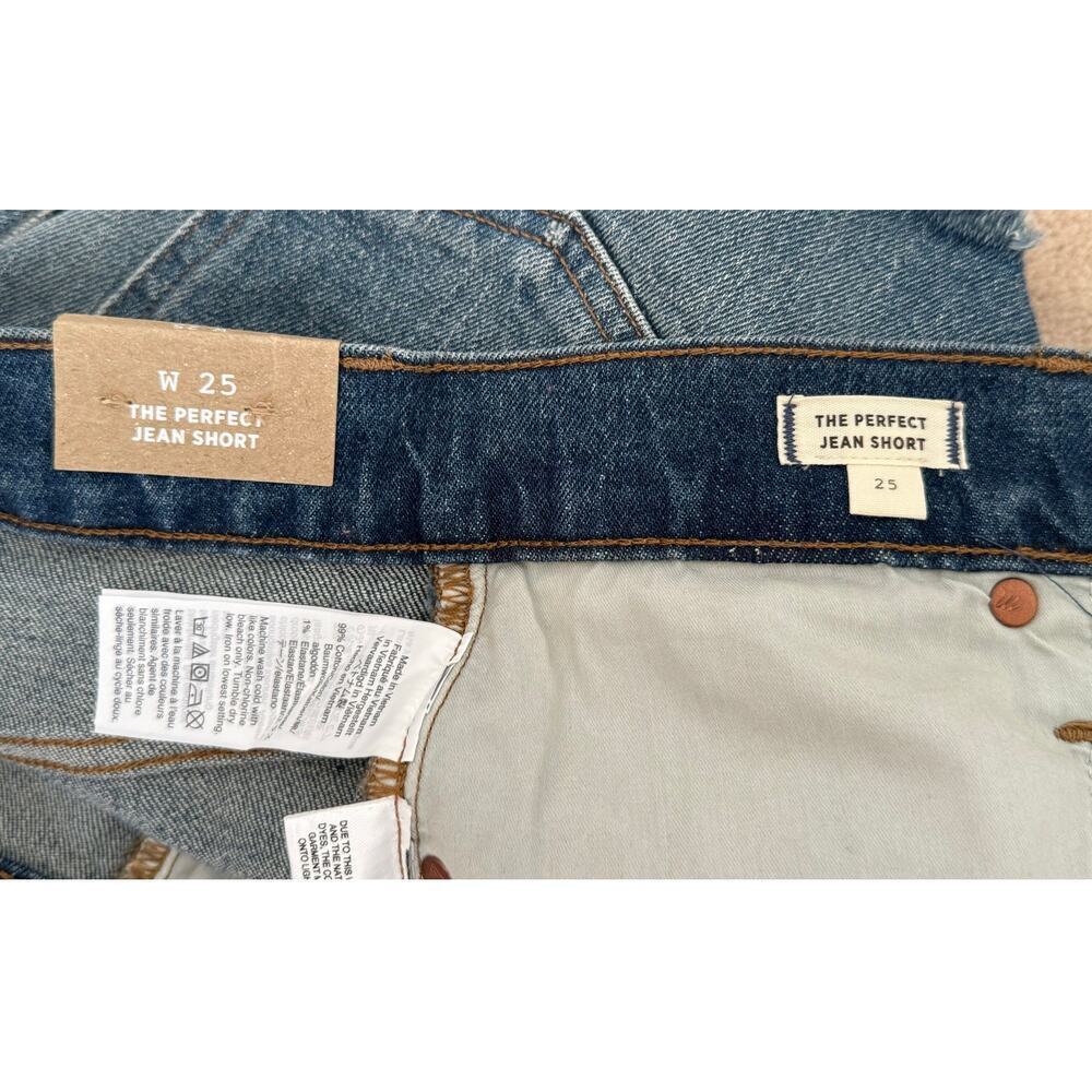 Madewell The Perfect Jean Short Rayburn Tall Rise Style AJ248 Women's Sz 25 NWT - Picture 5 of 7